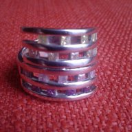 С ест. камъни сребърен пръстен , снимка 1 - Пръстени - 14649258