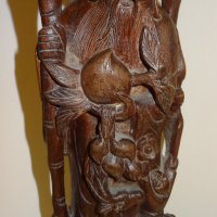 Китайска статуетка от сандалово дърво - дърворезба, снимка 1 - Антикварни и старинни предмети - 20307203