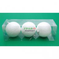 Комплект от 3 бр. топки за окачване на елха, декорирани с брокат. Изработени от PVC материал. , снимка 1 - Коледни подаръци - 16204363