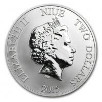 Нова сребърна монета 2$ от 2015 г. с костенурка 1 oz 999 проба сребро, монети чиста проба, снимка 2 - Нумизматика и бонистика - 21096427