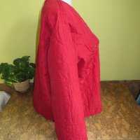 Копринено яке, 50-52, червено, снимка 2 - Якета - 20727524