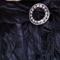 черна пола от намачкан плат, снимка 2 - Поли - 17306826