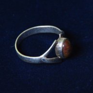 Сребърен пръстен с ахат, снимка 3 - Пръстени - 11869516