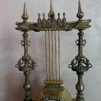 Много рядък Турски бронзов каминен  часовник/Ottoman Turkich Clock/, снимка 9 - Колекции - 21102895