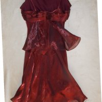 Официална рокля в бордо Hagen  с шал , снимка 2 - Рокли - 22971444
