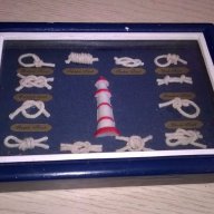 Картина моряшки възли в рамка-17/12см-внос швеицария, снимка 2 - Антикварни и старинни предмети - 14517812