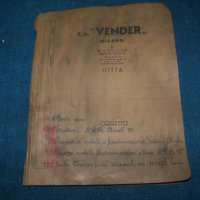 Оферта на италианската фирма "Vender" от 1941г. за тежки машини, снимка 1 - Други ценни предмети - 25906468