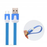 Цветен плосък Micro USB – USB кабел., снимка 4 - USB кабели - 11289647