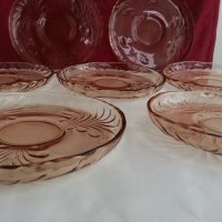 Стъклени  чинии чинийки цветно стъкло, снимка 8 - Антикварни и старинни предмети - 19602222