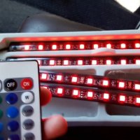 LED Ленти за вътрешно и външно осветление на кола RGB с дистанционно, снимка 5 - Аксесоари и консумативи - 26075691