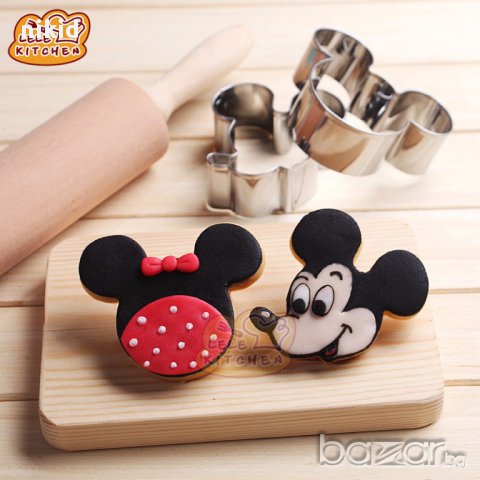  2 вид метална форма резец мини мики маус украса молд бисквитки фондан