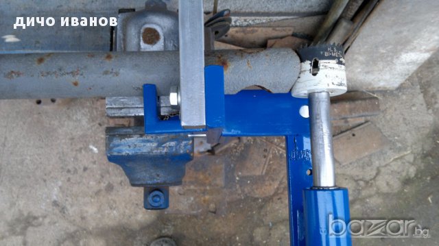 фреза - фрезоване на тръби , стойка за биметални корони до 2" тръби, снимка 2 - Други машини и части - 13401013