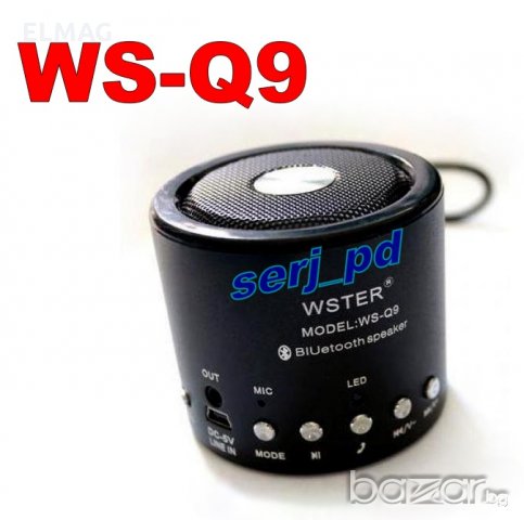 Мини АУДИО КОЛОНКА "WS-Q9", снимка 2 - MP3 и MP4 плеъри - 19964878