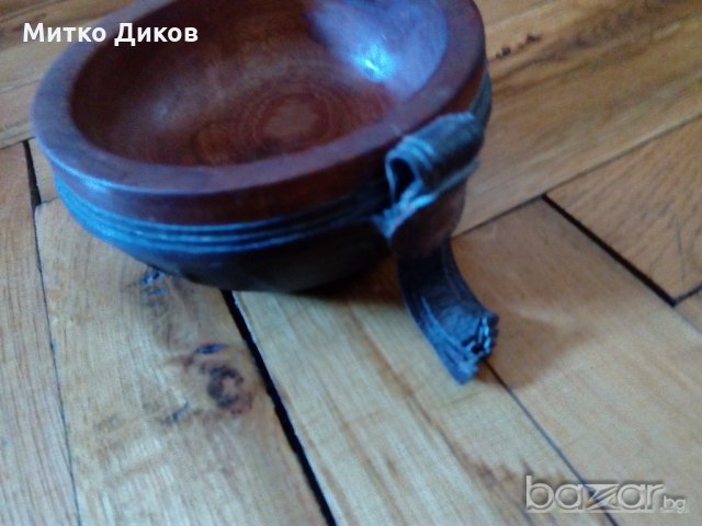 Дървени купи с облицовка от естествена кожа и други купи- цената е на брой по 7 лв, снимка 3 - Декорация за дома - 20191510