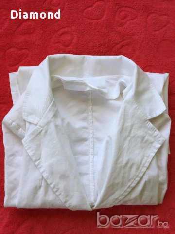 Намалено! Дамско бяло сако S + подарък топ, снимка 5 - Сака - 17431773