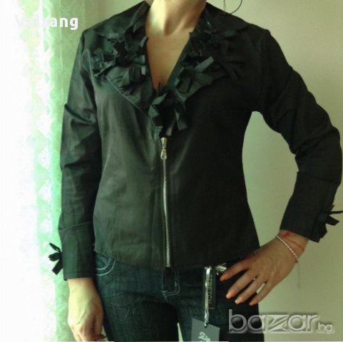черна блуза  My Design, снимка 1 - Блузи с дълъг ръкав и пуловери - 13995237