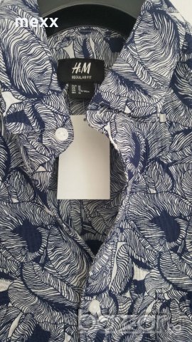 Нова Мъжка риза с дълъг ръкав Н&М, снимка 4 - Ризи - 15315984