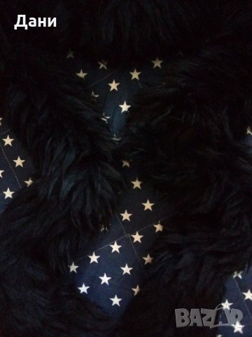  Шал от естествена кожа с  косъм 180 см. 