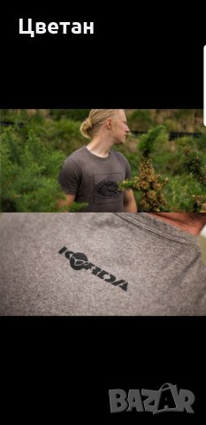 Тениска Korda - brown carp in hand tee, снимка 3 - Екипировка - 24099017