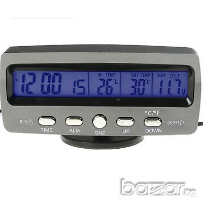 електронен термометър волтметър часовник за автомобил, снимка 7 - Аксесоари и консумативи - 6427343
