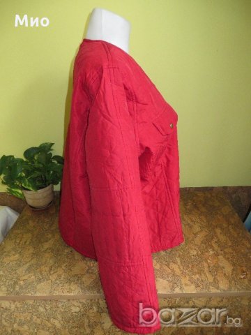 Копринено яке, 50-52, червено, снимка 2 - Якета - 20727524