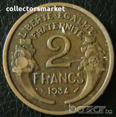 2 франка 1934, Франция