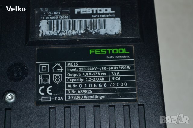Festool зарядно за батерии, снимка 4 - Винтоверти - 25105291