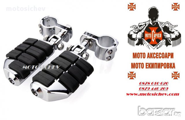 МОТОЦИКЛЕТНИ ХРОМИРАНИ СТЕПЕНКИ ЗА РОЛБАРИ ЗА CUSTOM,CHOPPER,CRUISER., снимка 2 - Аксесоари и консумативи - 15968173