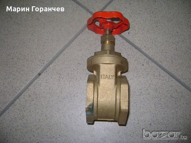   Спирателен кран ф1/2"-бронз-шибърен, снимка 2 - Други машини и части - 19668981