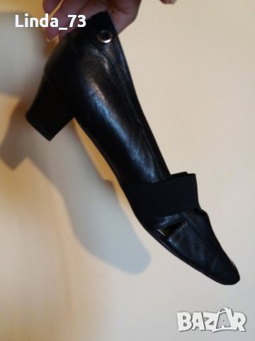 Дам.обувки-"HÖGL"-/ест.кожа/-№39-40,цвят-черни. Закупени от Австрия., снимка 4 - Дамски обувки на ток - 22386669