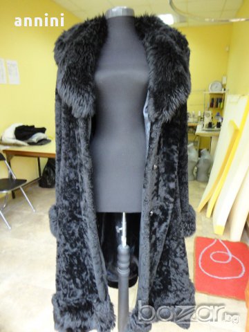   дамско  палто  дълго  официално естествен  косъм, снимка 2 - Палта, манта - 9044708