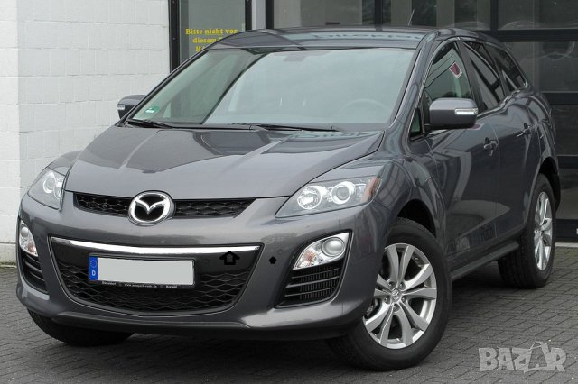 Лайсна хром за решетка в предна броня горна Mazda CX7 (07-12)г, снимка 2 - Аксесоари и консумативи - 22431758