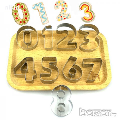 0-8 цифри числа метални среден размер резци форми за украса торти бисквитки фондан декор , снимка 2 - Форми - 20767897