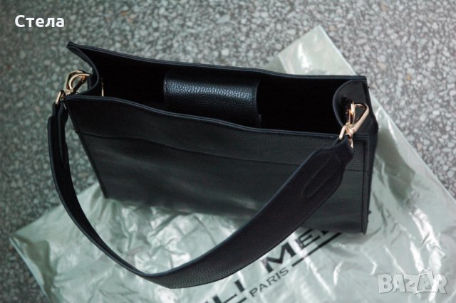 Дамска чанта Meli Melo Paris, нова, с етикет, черна, снимка 8 - Чанти - 23745485