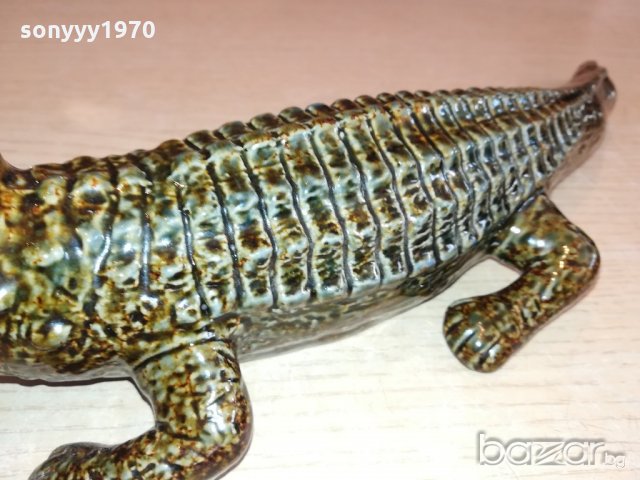 крокодил-керамика-порцелан-36х12х9см, снимка 5 - Колекции - 20634702