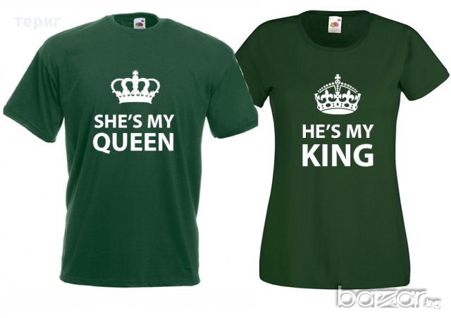 тениски за двоики "моят крал и моята кралица" , снимка 2 - Тениски - 13384862