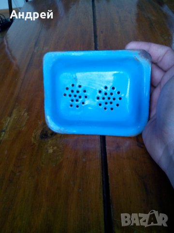 Стара емайлирана сапунерка, снимка 6 - Антикварни и старинни предмети - 25204414