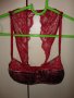 H&M бюстие сутиен НОВО размер М червена дантела, снимка 1 - Бельо - 23055266