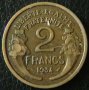 2 франка 1934, Франция, снимка 1 - Нумизматика и бонистика - 11703571