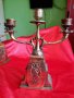 Комплект Бронзови КАМИННИ Свещници, снимка 2