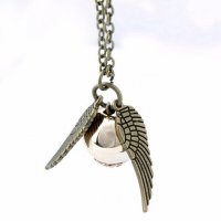 Дамско колие ангелски крила криле с топче метал златисто  сребристо, снимка 3 - Колиета, медальони, синджири - 20886500