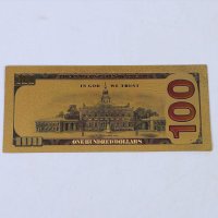 $ 100 Gold Plated Dollar Banknote, снимка 3 - Нумизматика и бонистика - 23865058
