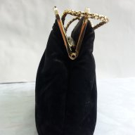   дамска чанта клъч черно кадифе, снимка 6 - Антикварни и старинни предмети - 11103141