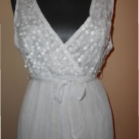 Бяла рокля Azara, снимка 7 - Рокли - 22643590