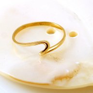 Златен пръстен СЕМПЪЛ - 1.24 грама/ размер №54, снимка 2 - Пръстени - 16092725