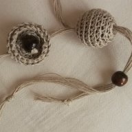 Красиво ръчно плетено арт колие, handmade, снимка 3 - Колиета, медальони, синджири - 10582961