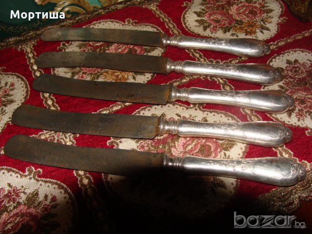 намаление Старинни сребърни ножове , снимка 2 - Антикварни и старинни предмети - 20598988