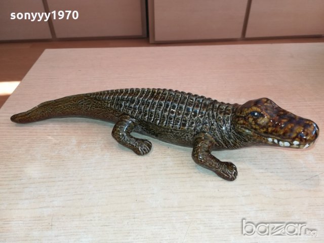 крокодил-керамика-порцелан-36х12х9см, снимка 10 - Колекции - 20634702