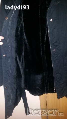 Черно подплатено палто , снимка 5 - Палта, манта - 16038439