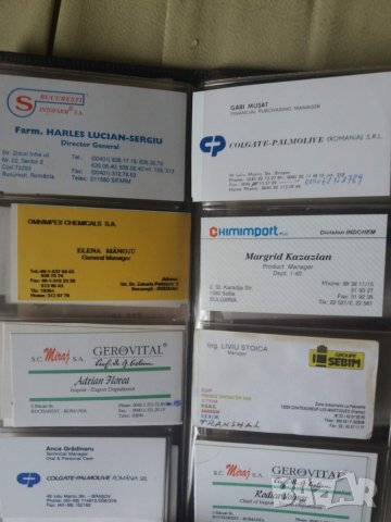 Класьор/визитник със стари чуждестранни визитки., снимка 4 - Други ценни предмети - 24148308